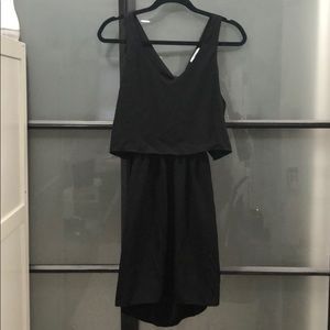 Black dress, flattering top with back cutout